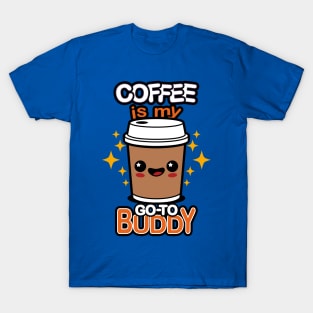 Cute Kawaii Coffee Cartoon Slogan Meme For Coffee Lovers T-Shirt